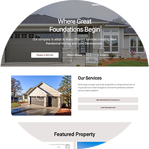 Myers Construction Company redesigned website by Clark Five Design